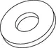 Flachdichtung von TECE, in Form eines Rings, geeignet für flachdichtende Verschraubungen. Weißer Hintergrund, einfache Form.